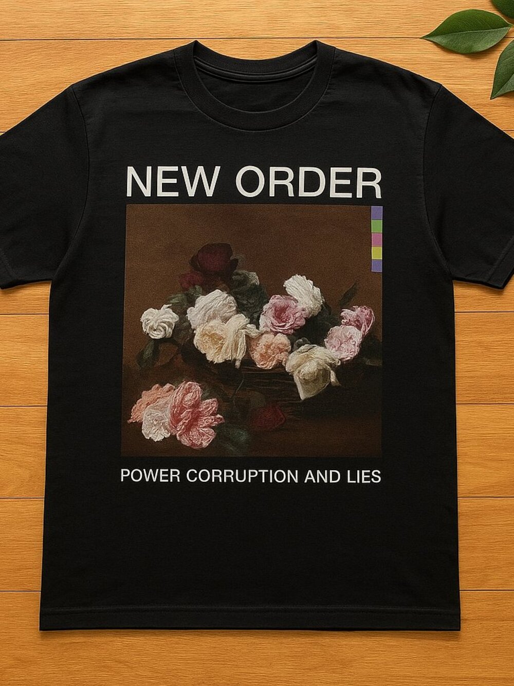 New Order Power Corruption and Lies Graphic Tee Black Alternative Music T-Shirt